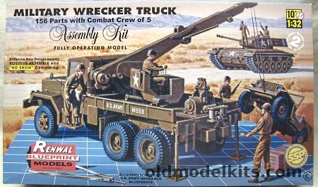 Renwal 1/32 Wrecker Crane US Army 5 Ton 6 x 6, 85-7816 plastic model kit